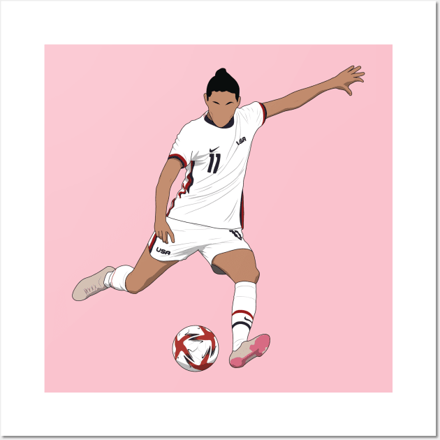 Christen Press USA Soccer Minimalist Wall Art by Hevding